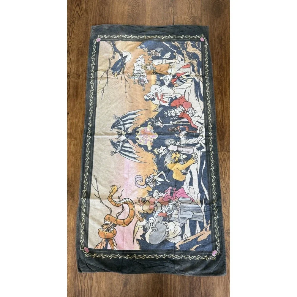 Vintage Disney Villains Beach Pool Towel 60x32 Cruella HOOK Ursula SCAR Ka